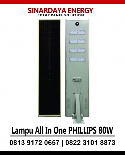 JUAL Lampu PJU Tenaga Surya PHILLIPS All In One 80Watt